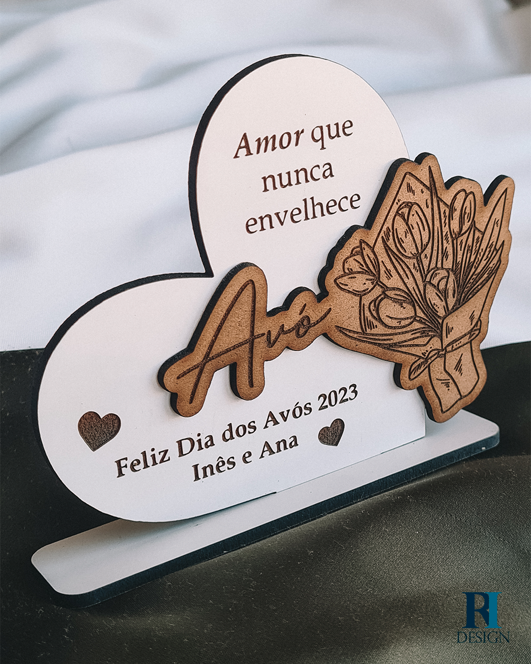 Placa coração - RI Design