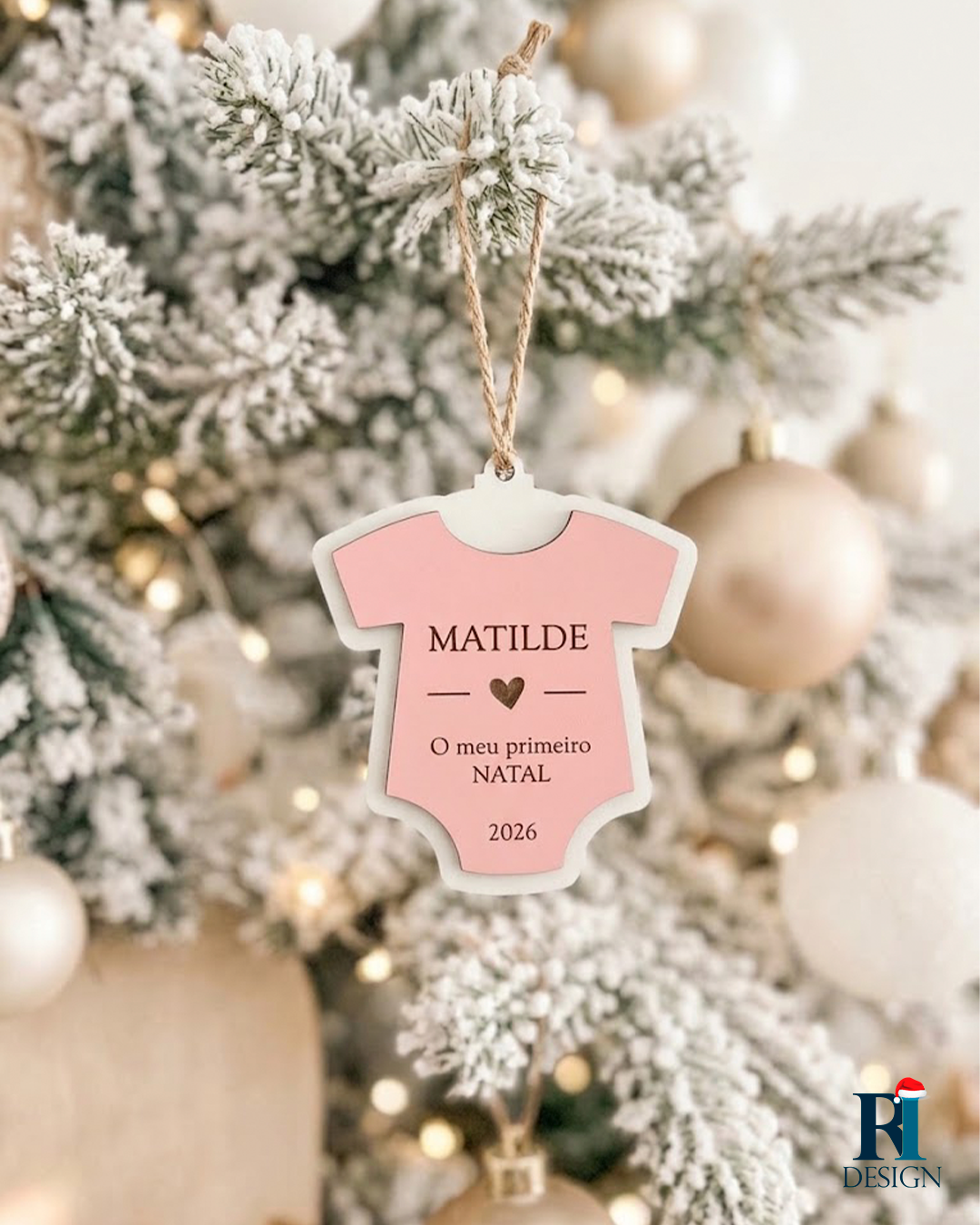 Ornamento de Natal Primeiro Natal do Bebé Body - P9
