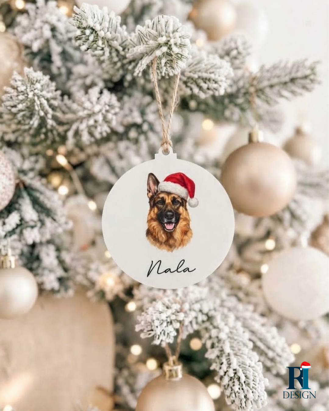 Bola de Natal Personalizada com Fotografia do Animal - A15