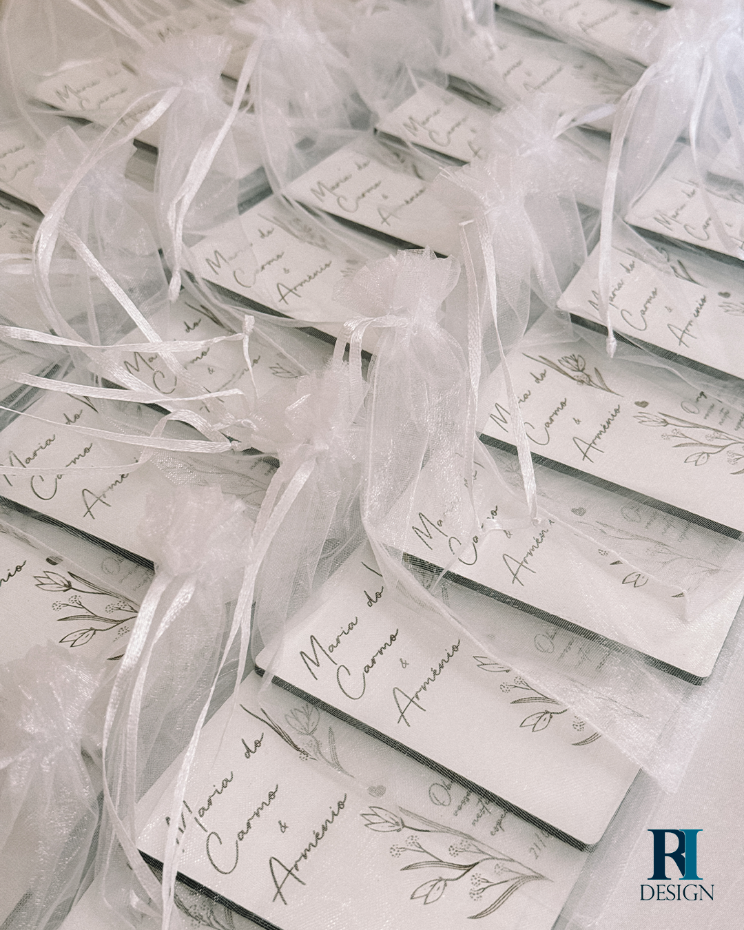 Lembrança de casamento personalizada floral - Modelo 2