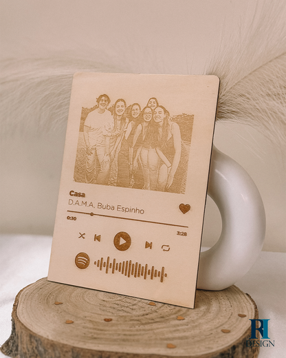 Quadro Spotify foto gravada - RI Design