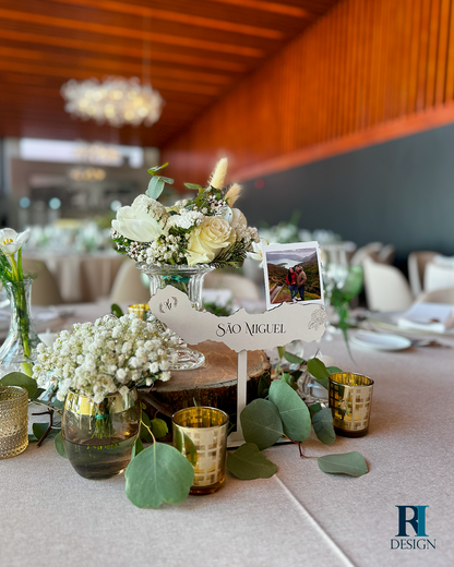 Marcador de Mesa Viagens - RI Design