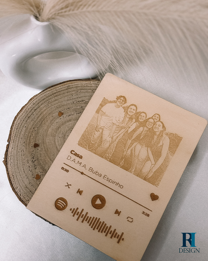 Quadro Spotify foto gravada - RI Design