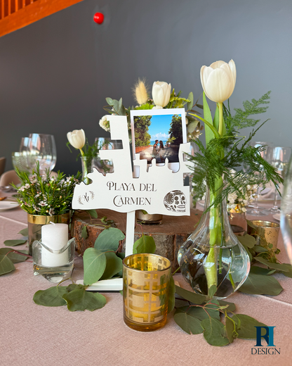 Marcador de Mesa Viagens - RI Design