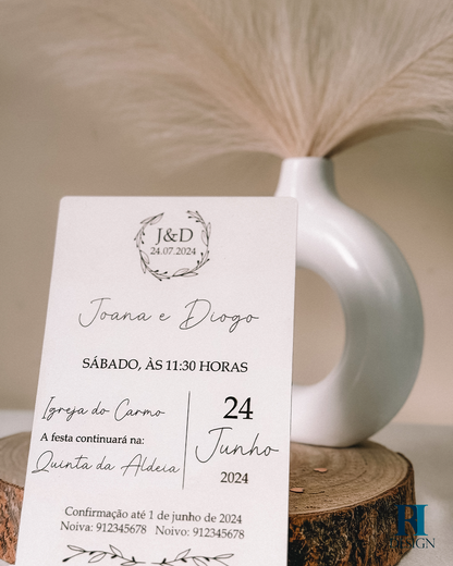 Convite Casamento Modelo 1 - RI Design