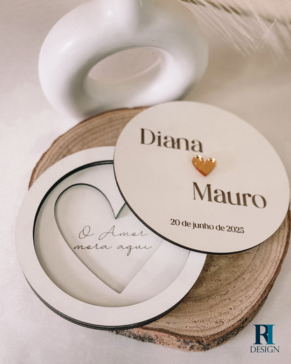 Caixa porta-alianças modelo 1 - RI Design