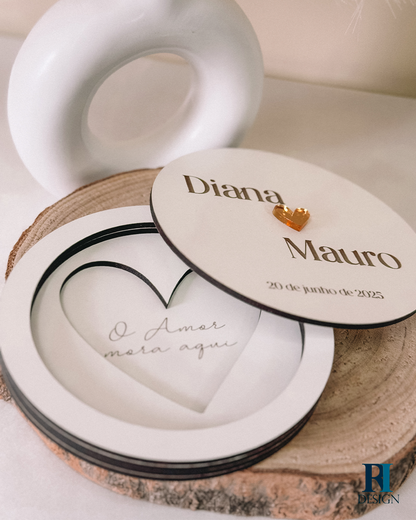 Caixa porta-alianças modelo 1 - RI Design