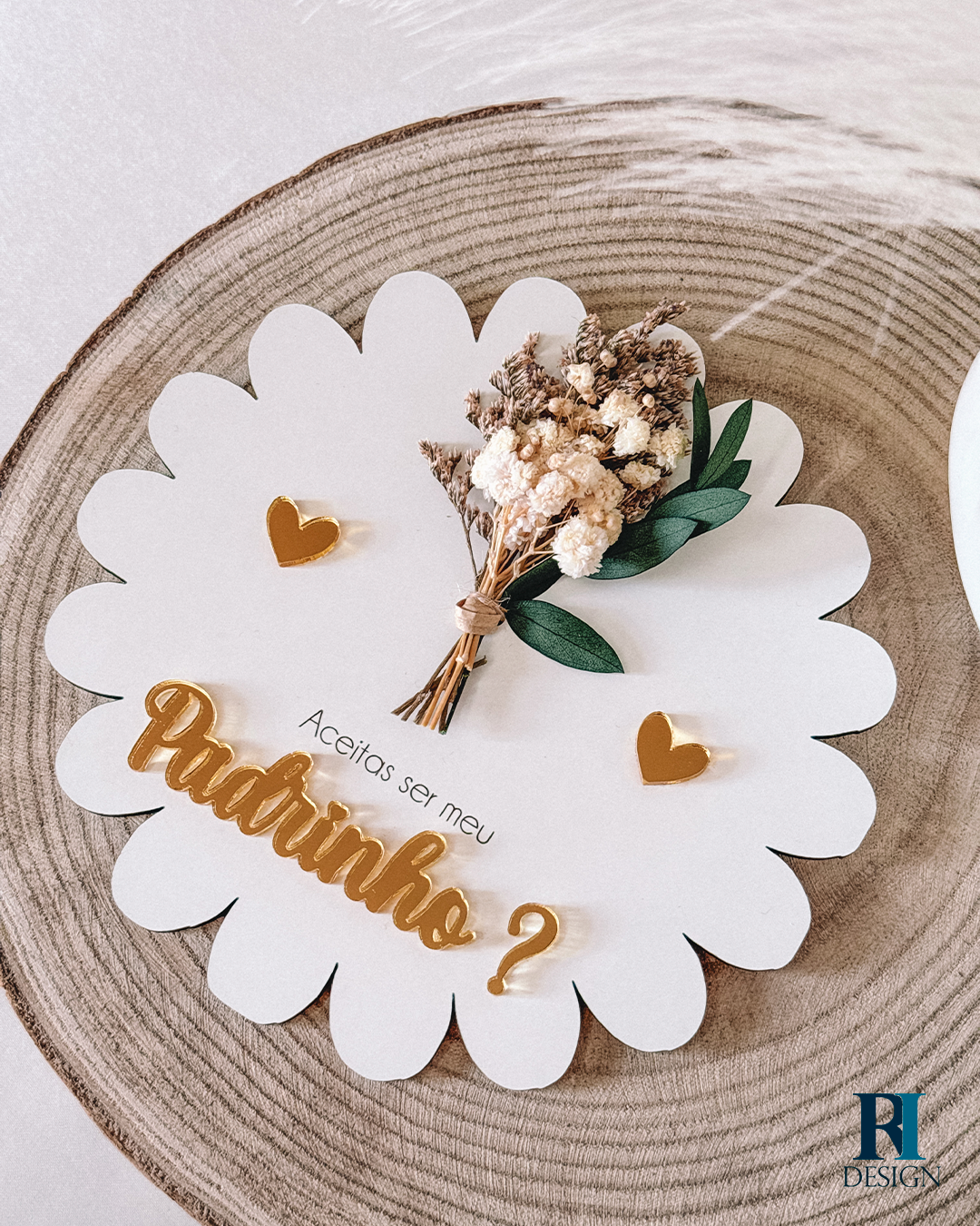 Íman pedido padrinhos flores