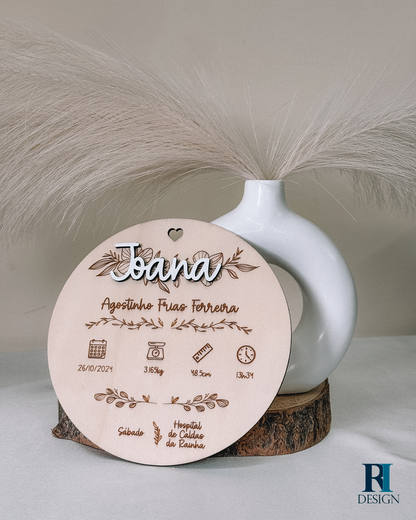 Placa de Nascimento - RI Design