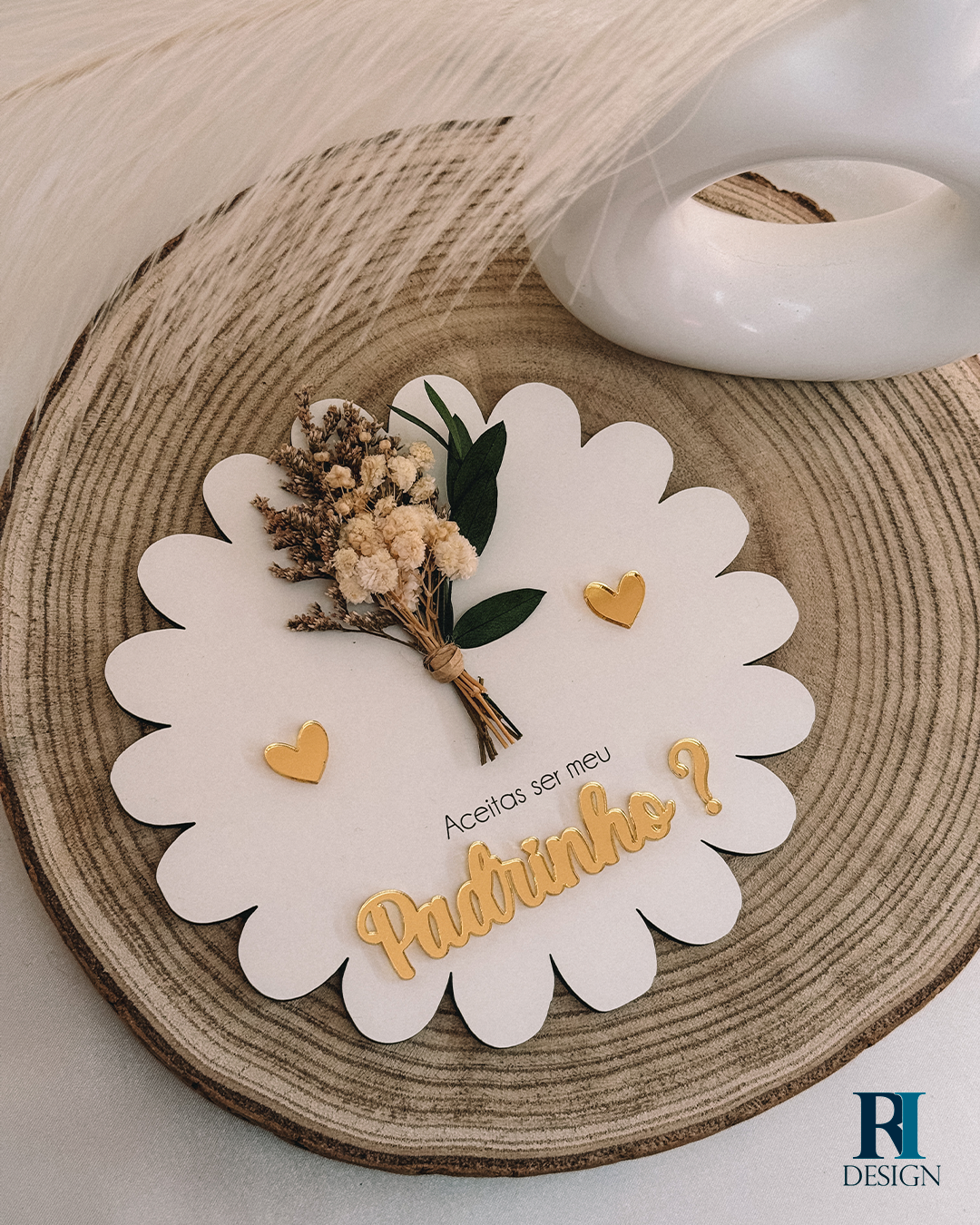 Íman pedido padrinhos flores