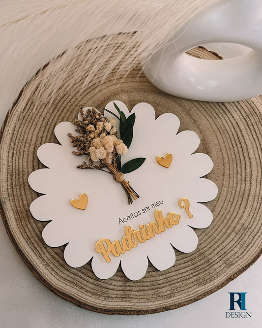 Íman pedido padrinhos flores