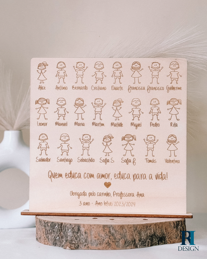 Placa de Madeira Turma - RI Design