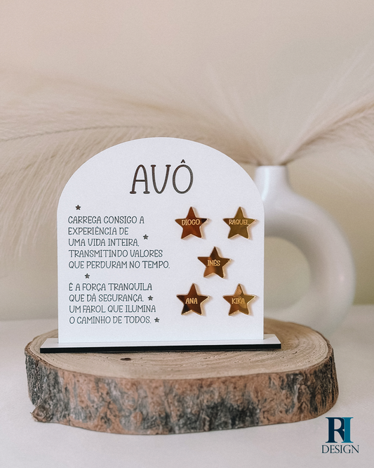 Placa Avós Estrelas - RI Design