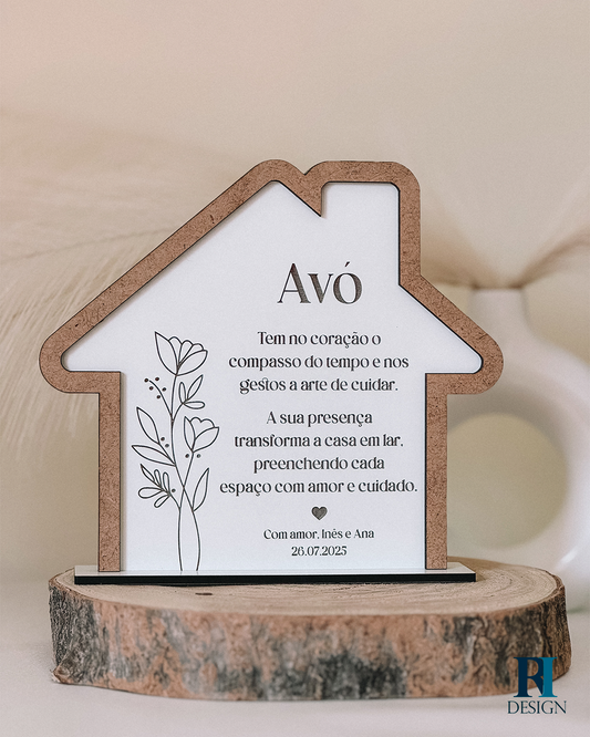 Placa Casa Avós - RI Design