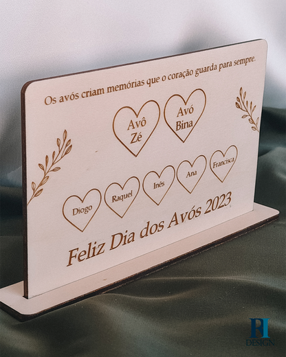 Placa Dia dos Avós - RI Design