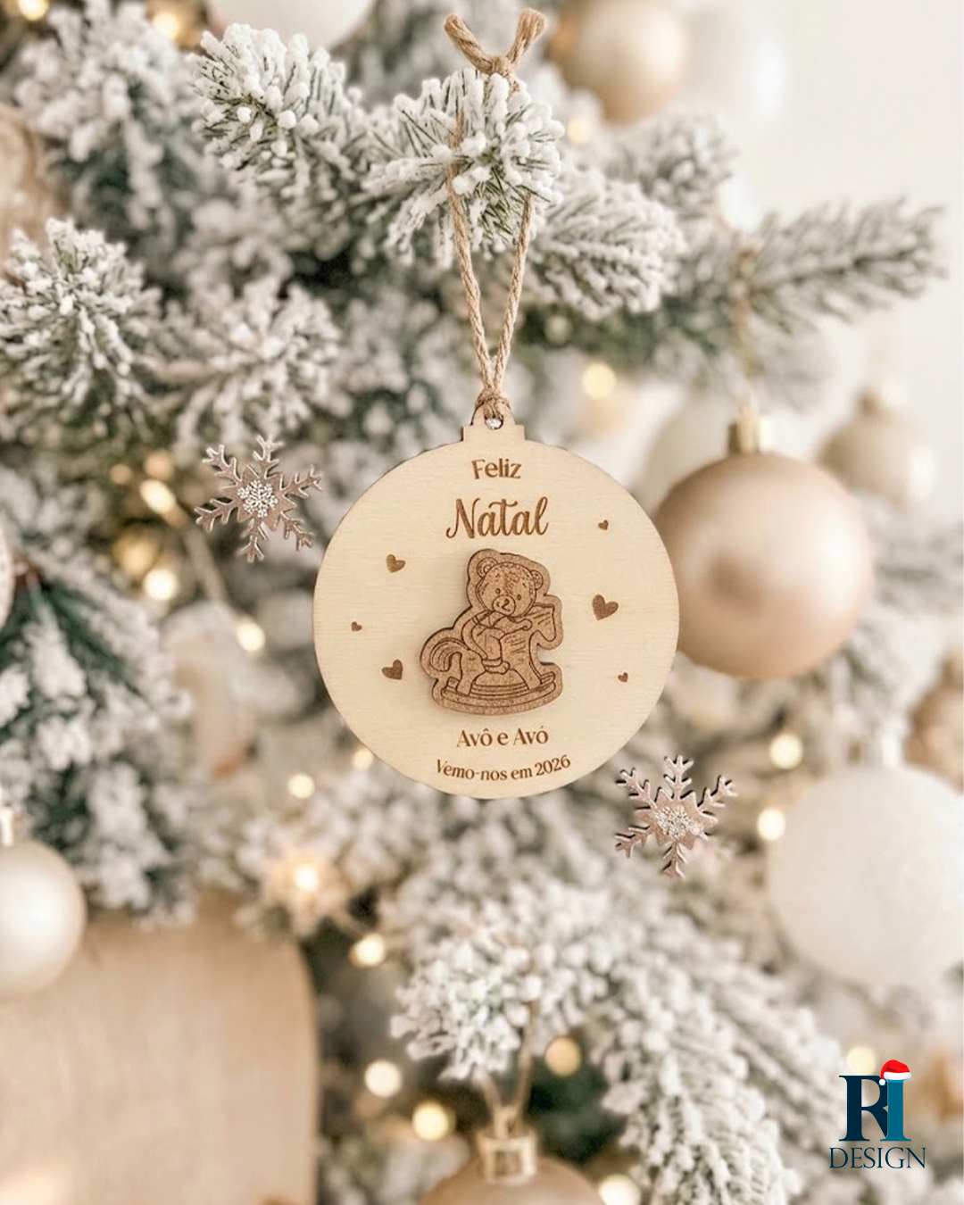 Bola Natal Anuncio Gravidez Ursinho