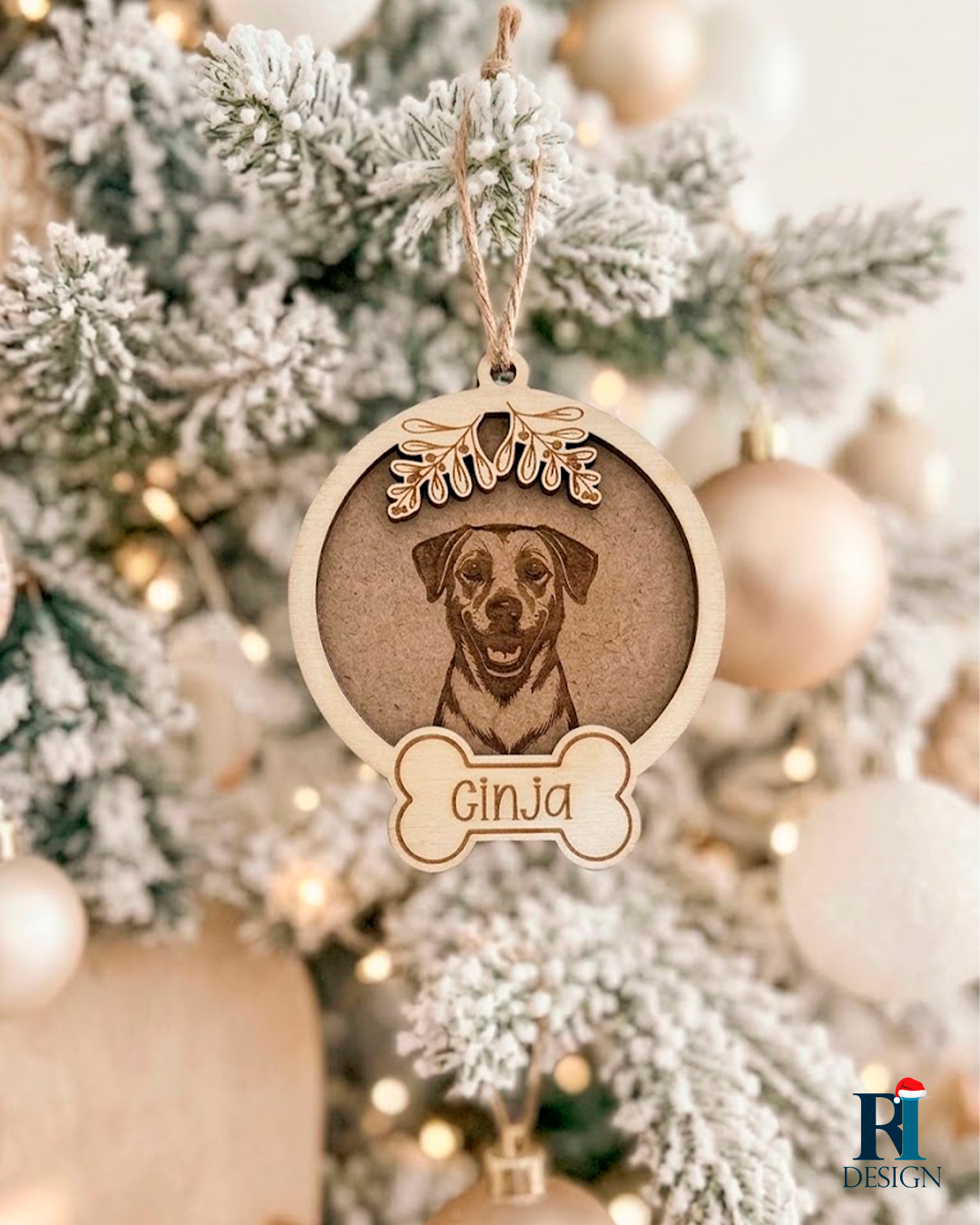 Bola de Natal Personalizada com Retrato do Animal